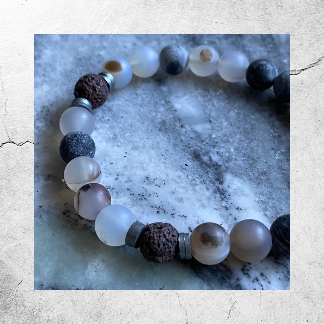 Marine Agate & Jasper Essential Oil Bracelet