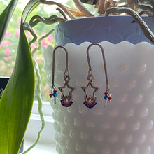 Load image into Gallery viewer, Stars &amp; Fireworks Beaded Earrings Posts
