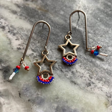 Load image into Gallery viewer, Stars &amp; Fireworks Beaded Earrings Posts
