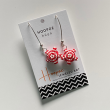 Load image into Gallery viewer, Tiny Star of Texas Handwoven Beaded Earrings
