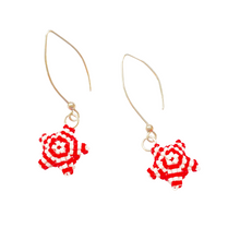 Load image into Gallery viewer, Tiny Star of Texas Handwoven Beaded Earrings
