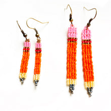 Load image into Gallery viewer, Beaded Pencil Earrings - Solid Colors
